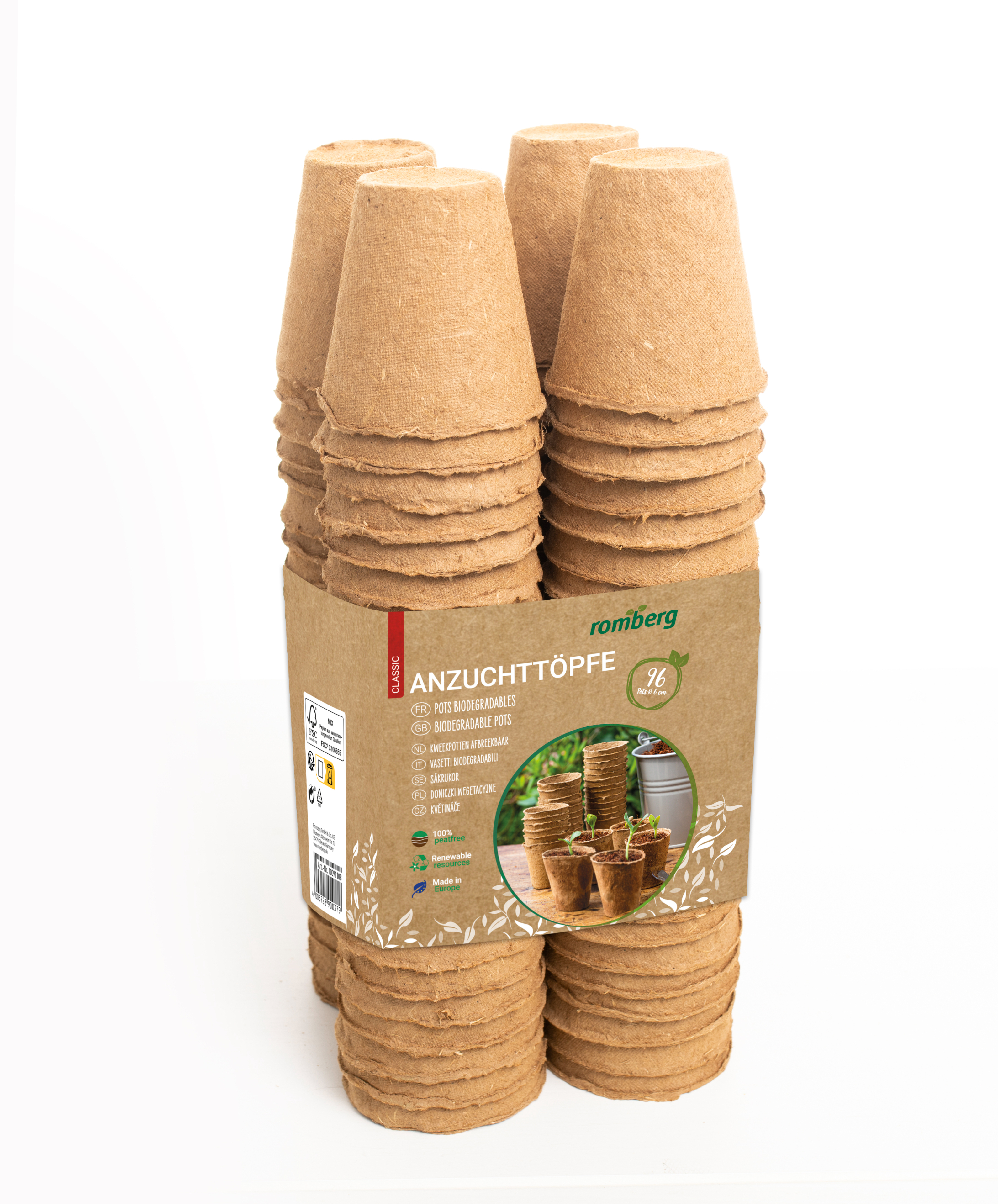 96 Anzuchttöpfe 6 cm Ø rund