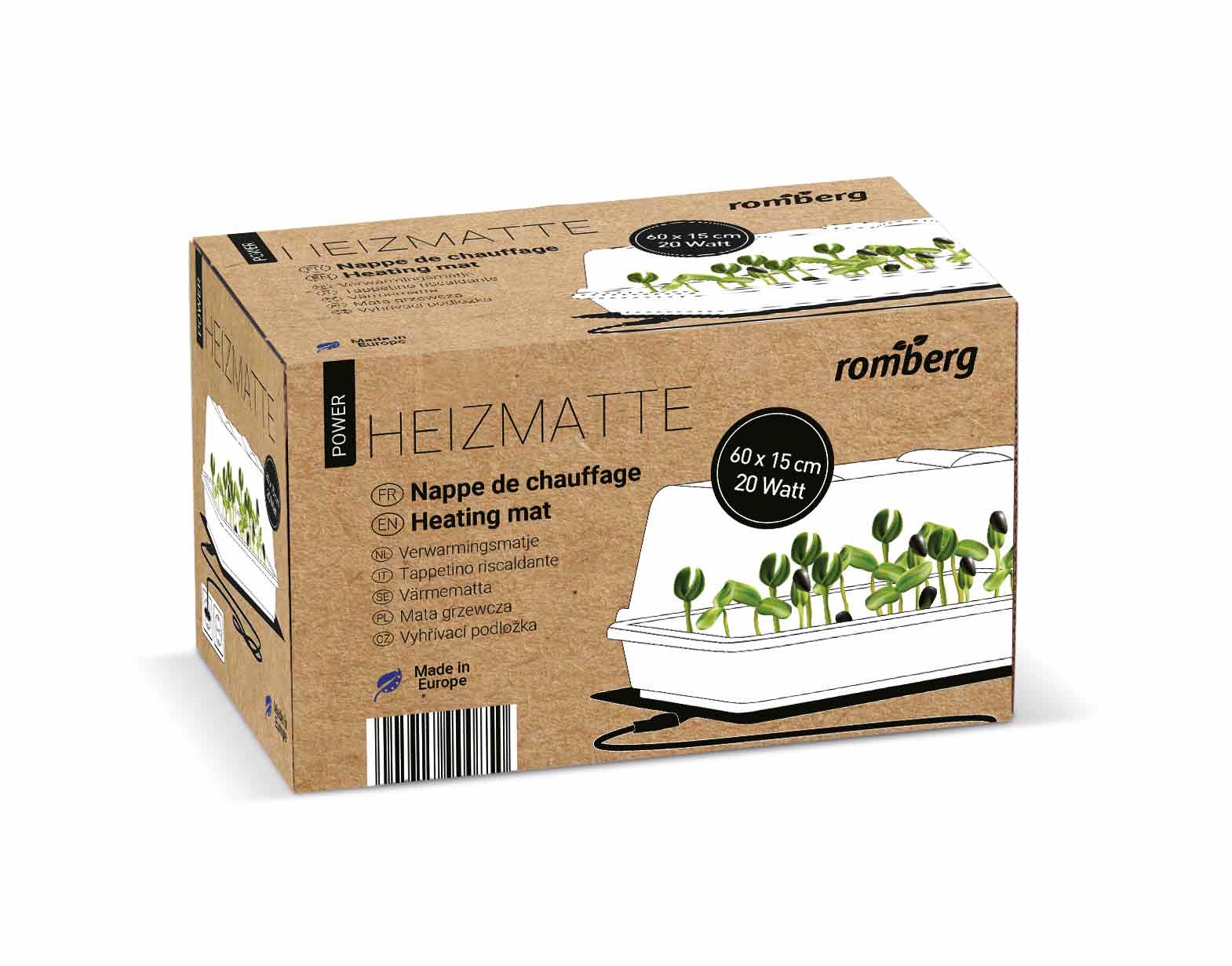 Heizmatte L 60 x 15 cm 20 Watt